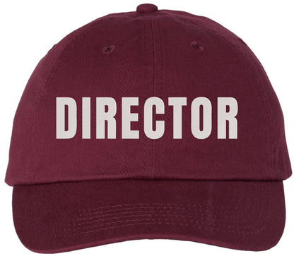 Director Embroidered Baseball Cap | Adjustable 100% Cotton Unisex Dad Hat | Casual Military Style Hat