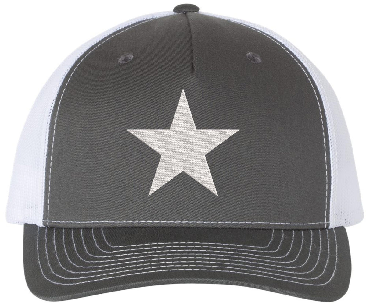 Star Embroidered Trucker Cap Patriotic Streetwear Mesh Back Baseball Hat