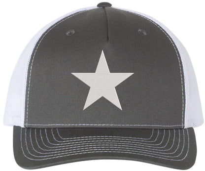Star Embroidered Trucker Cap Patriotic Streetwear Mesh Back Baseball Hat