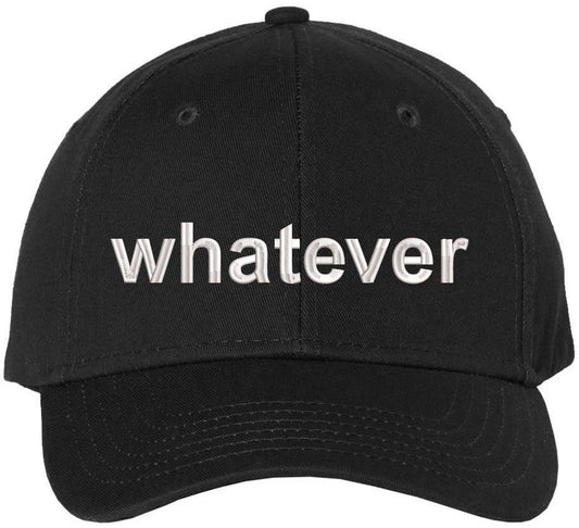 Whatever Embroidered Cap Funny Meme Minimalist Humor Dad Hat Casual Baseball Cap