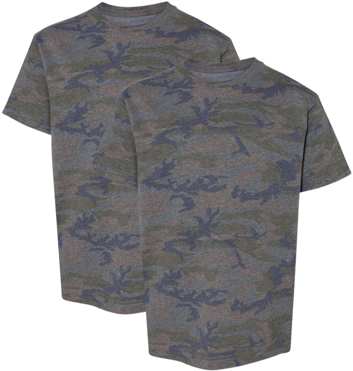 Kids Camouflage T-Shirts, 2 Pack - Youth Tactical Military Camo Tee, Soft & Comfortable Army Tees for Boys & Girls