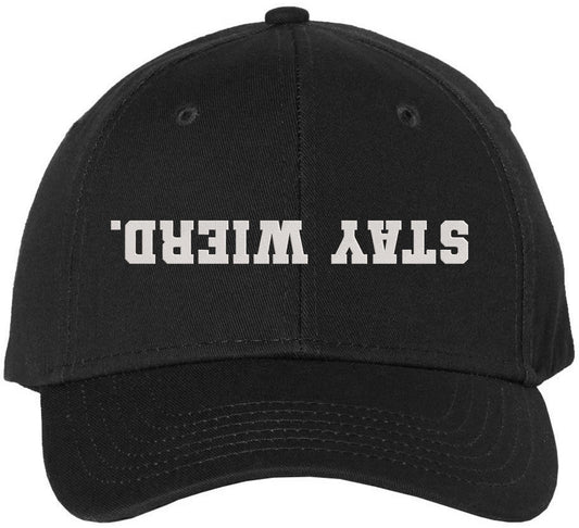 Stay Weird Embroidered Baseball Cap | Adjustable Dad Hat | Funny Streetwear Statement Cap for Men & Women