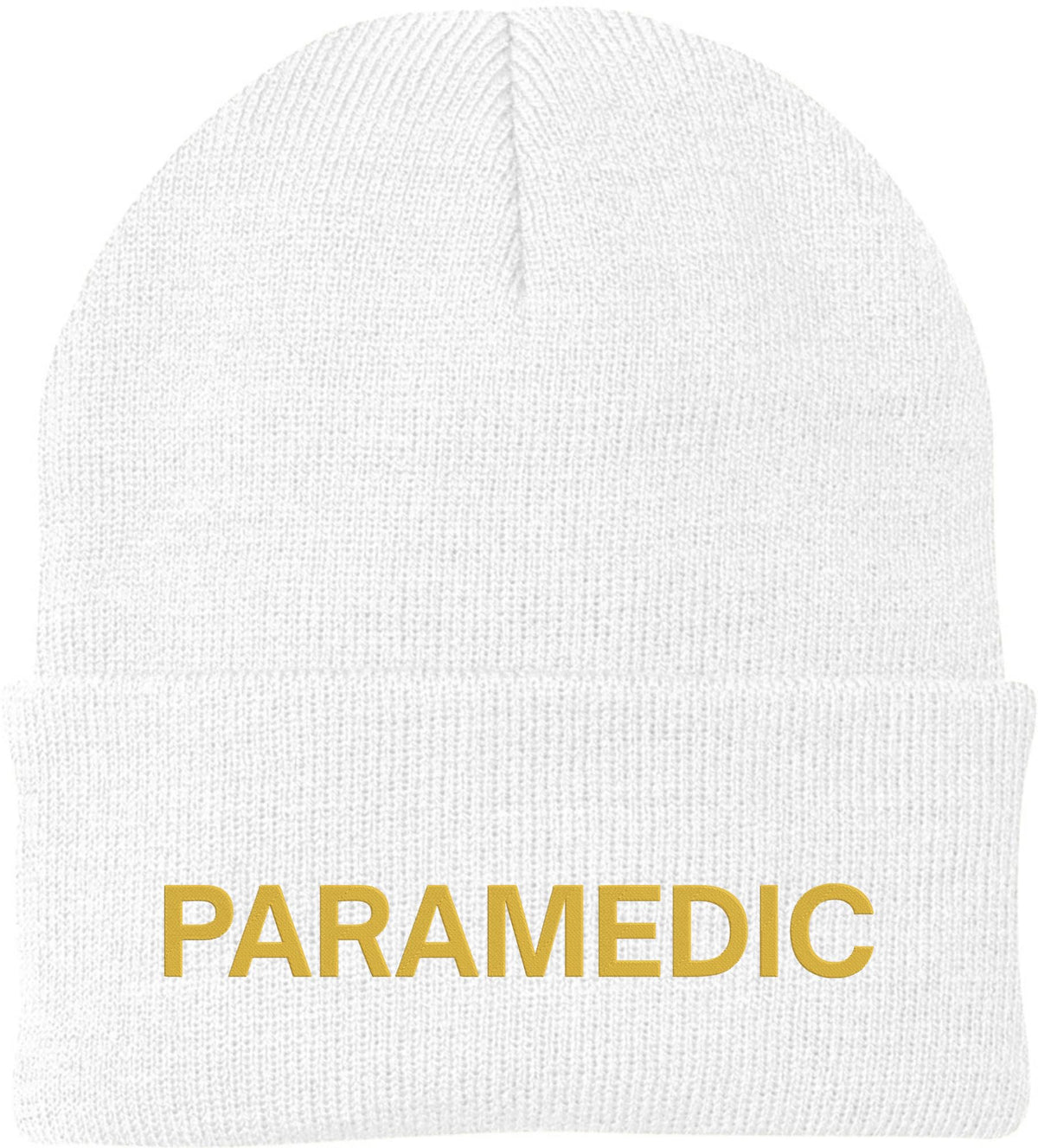 Paramedic Embroidered Beanie Hat | 100% Acrylic Winter Knit Cap for Emergency Medical Services First Responders