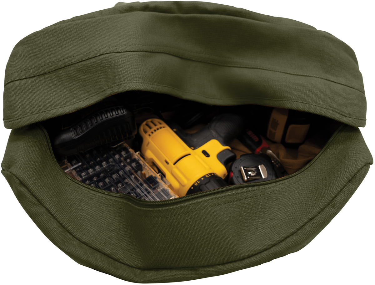 Olive Drab - Military GI Style Tanker Tool Bag - Cotton Canvas