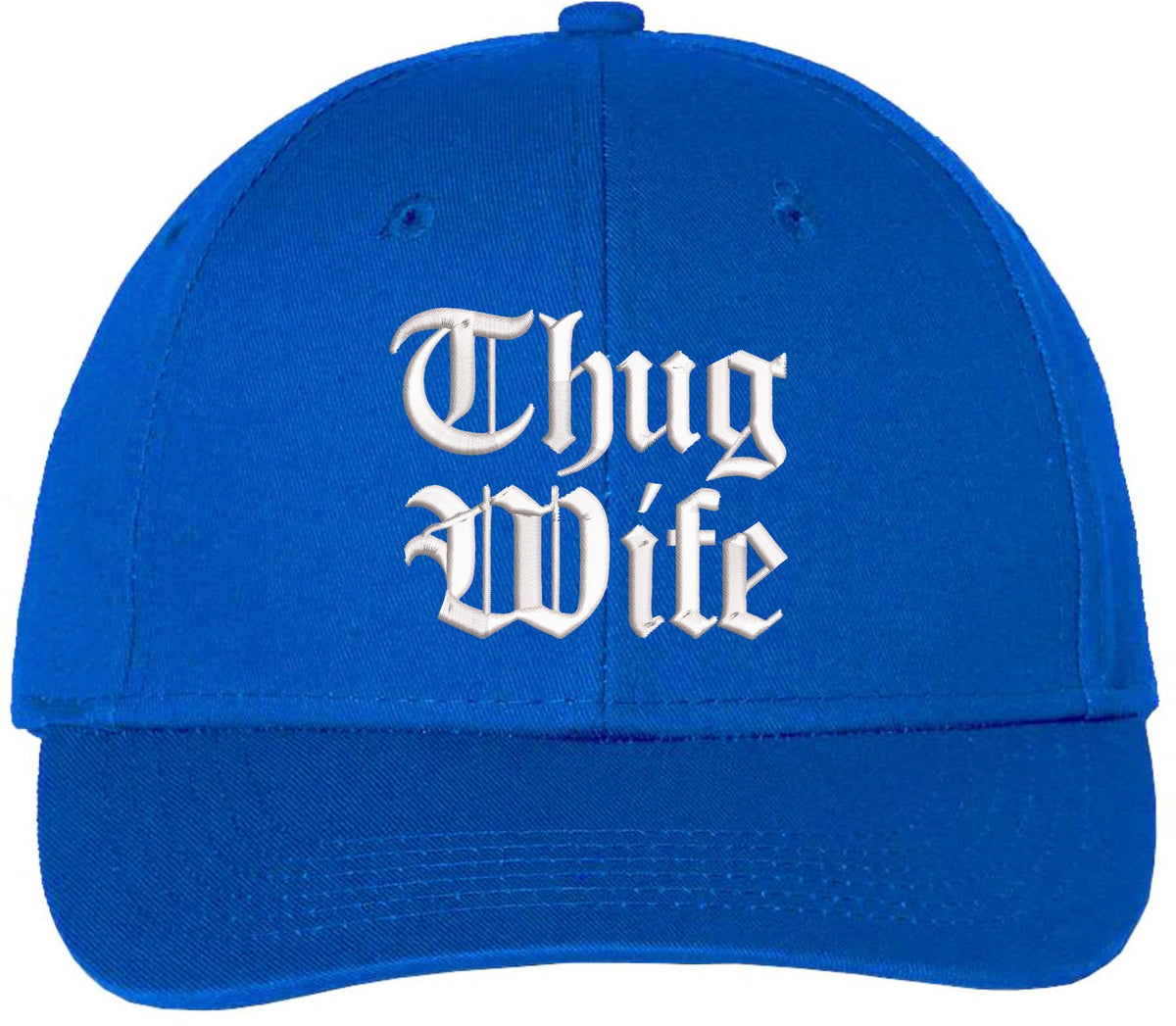 Thug Wife Embroidered Baseball Cap | Funny Thugs Gangsta Style Streetwear Adjustable Cap for Wives & Women