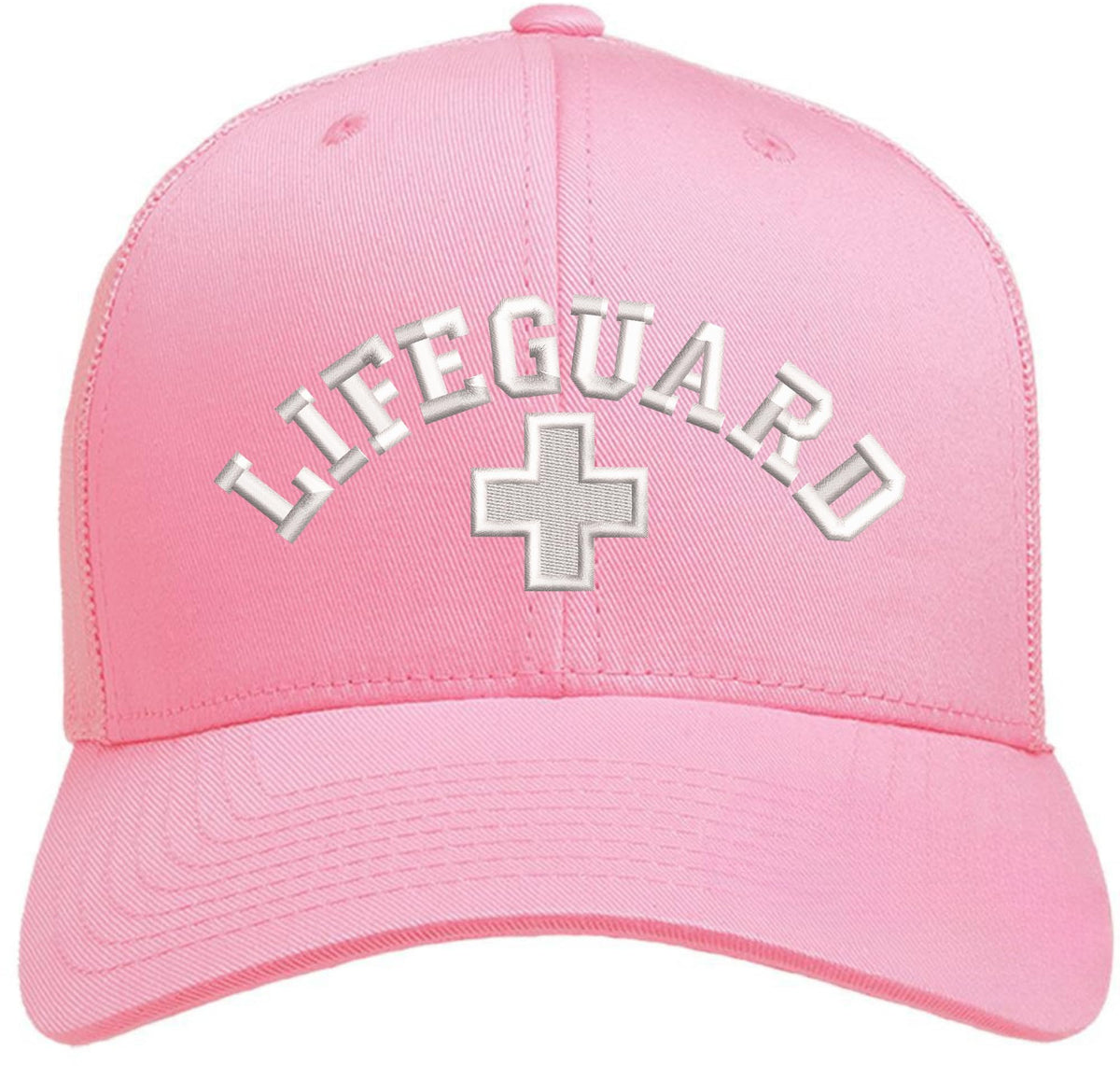 Lifeguard Embroidered Trucker Hat | Mesh Back Snapback Adjustable Professional Safety Baseball Cap