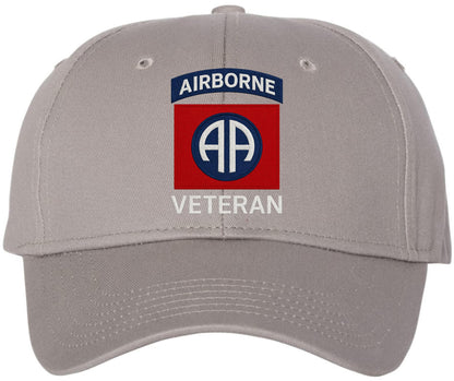 82nd Airborne U.S. Veteran Embroidered Baseball Cap | USA Army Military 100% Cotton Adjustable Unisex Dad Hat