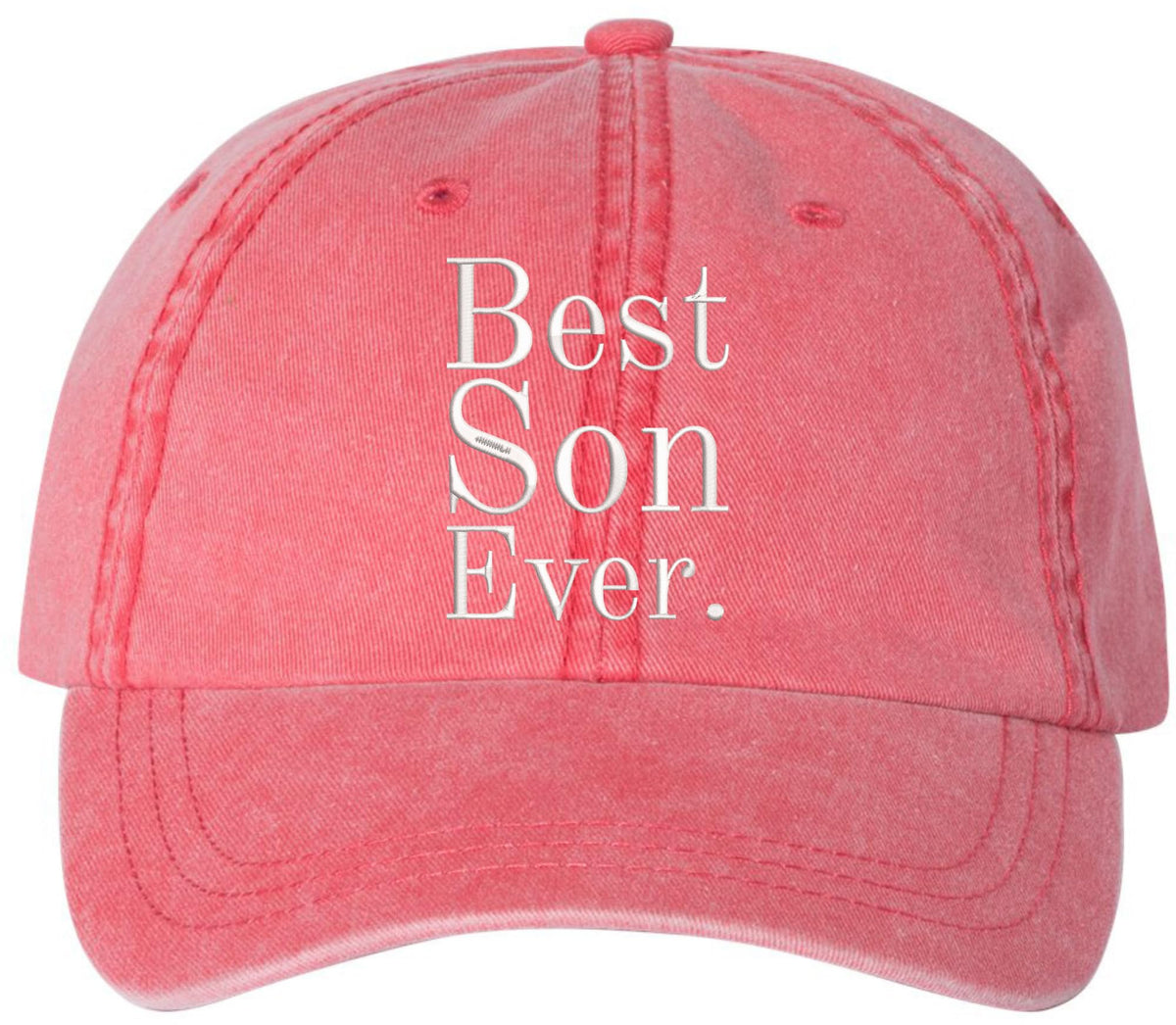 Best Son Ever Embroidered Hat | Adjustable Baseball Cap Gift for Son | Casual Washed Cotton Everyday Headwear