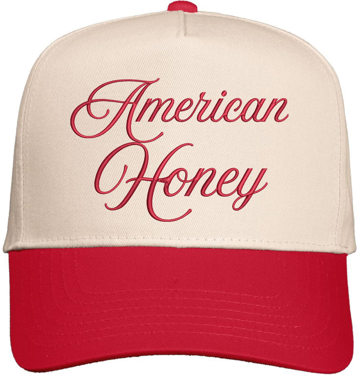 American Honey Hat - Two-Toned Embroidered Baseball Cap, Snapback Country Style for Men and Women