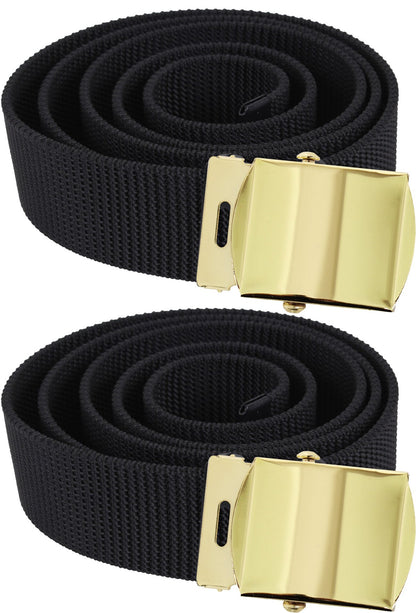 Nylon Web Belt Reversible Heavy Duty Tactical Military Waist Webbed Belt with Metal Slider Buckle