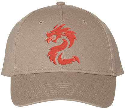 Serpent Dragon Baseball Cap Mythical Creature Hat Adjustable Oriental Snake Embroidered Headwear for Men Women