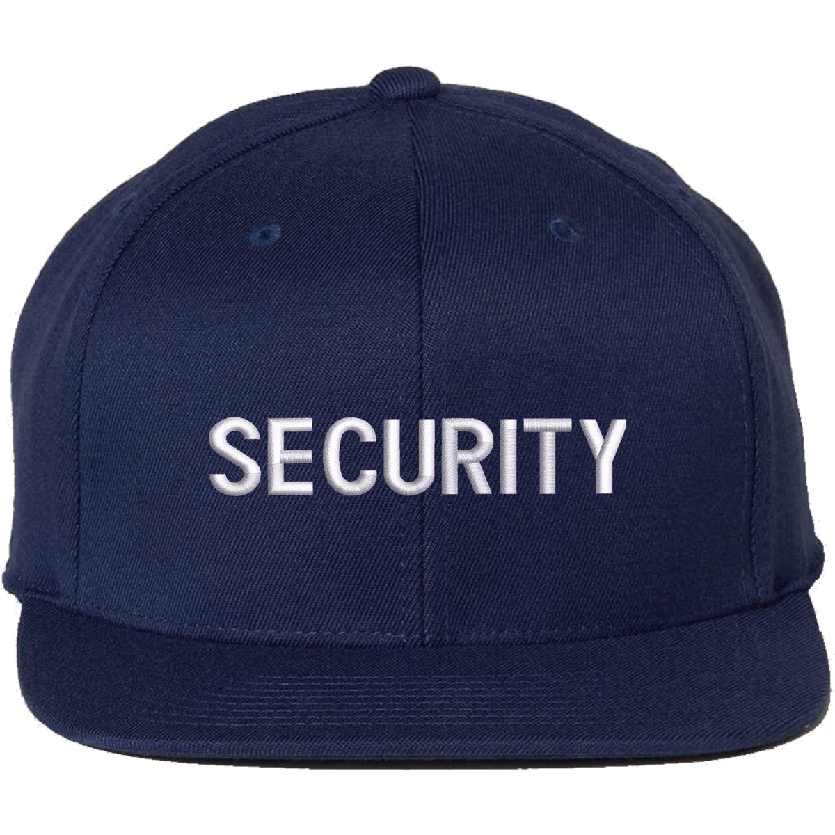 Premium SECURITY Snapback Hat | Small Embroidery Adjustable Flat Bill Cap for Security Officers & Guards
