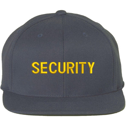 Premium SECURITY Snapback Hat | Small Embroidery Adjustable Flat Bill Cap for Security Officers & Guards