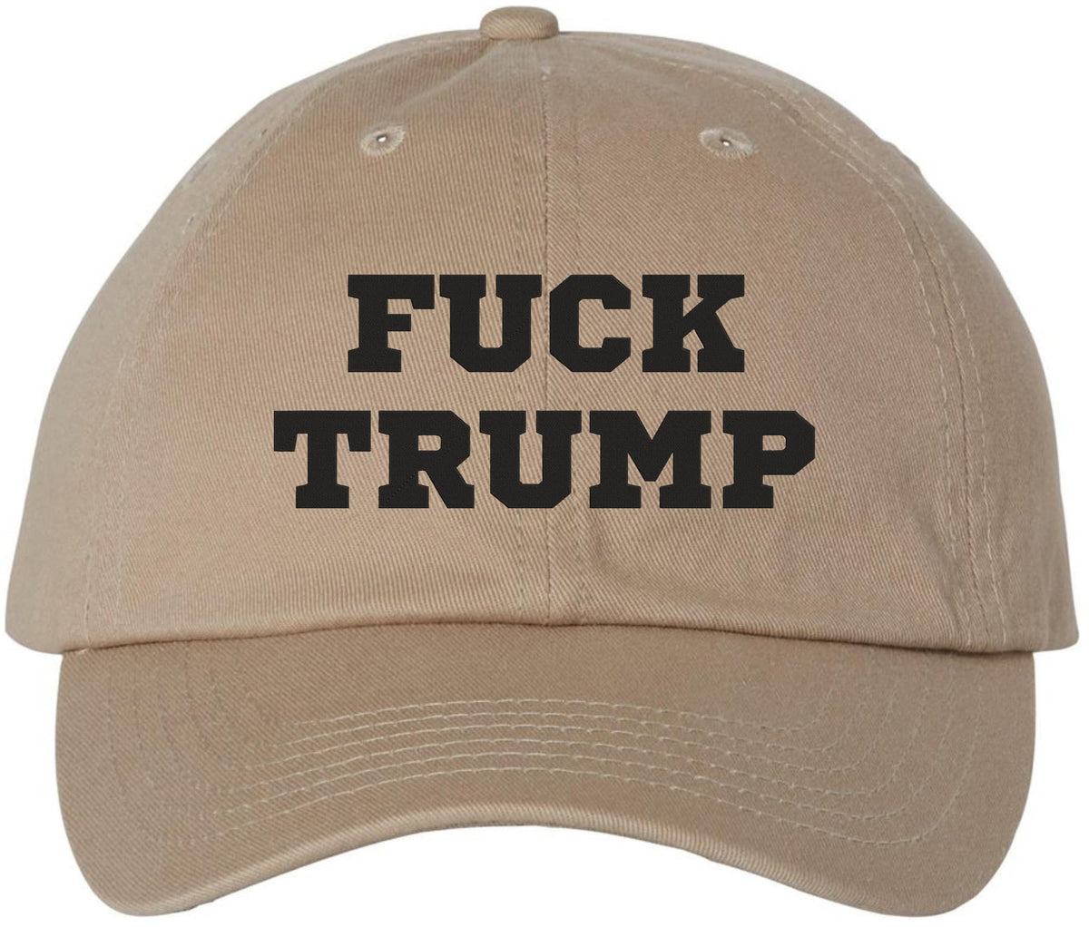 Fuck Trump Embroidered Dad Hat | Anti-Trump Adjustable Cotton Political Statement Baseball Cap