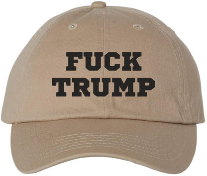 Fuck Trump Embroidered Dad Hat | Anti-Trump Adjustable Cotton Political Statement Baseball Cap