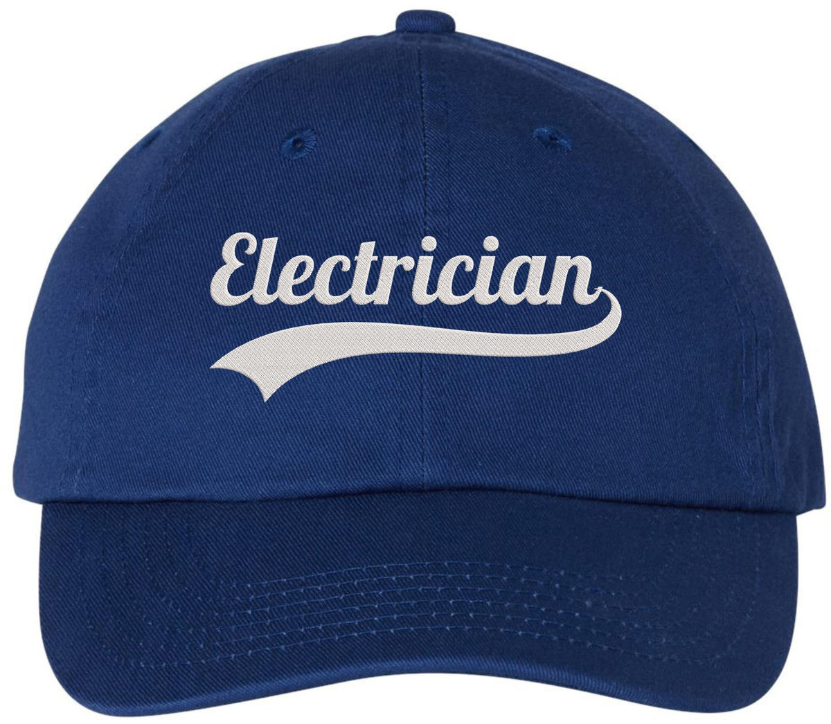Electrician Embroidered Baseball Cap | Varisty Team Electrician Technician Dad Hat, Funny Fathers Gift