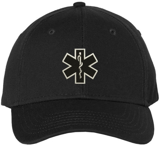 EMS EMT Emergency Medical Star of Life Embroidered Adjustable 100% Cotton Unisex Baseball Cap Hat
