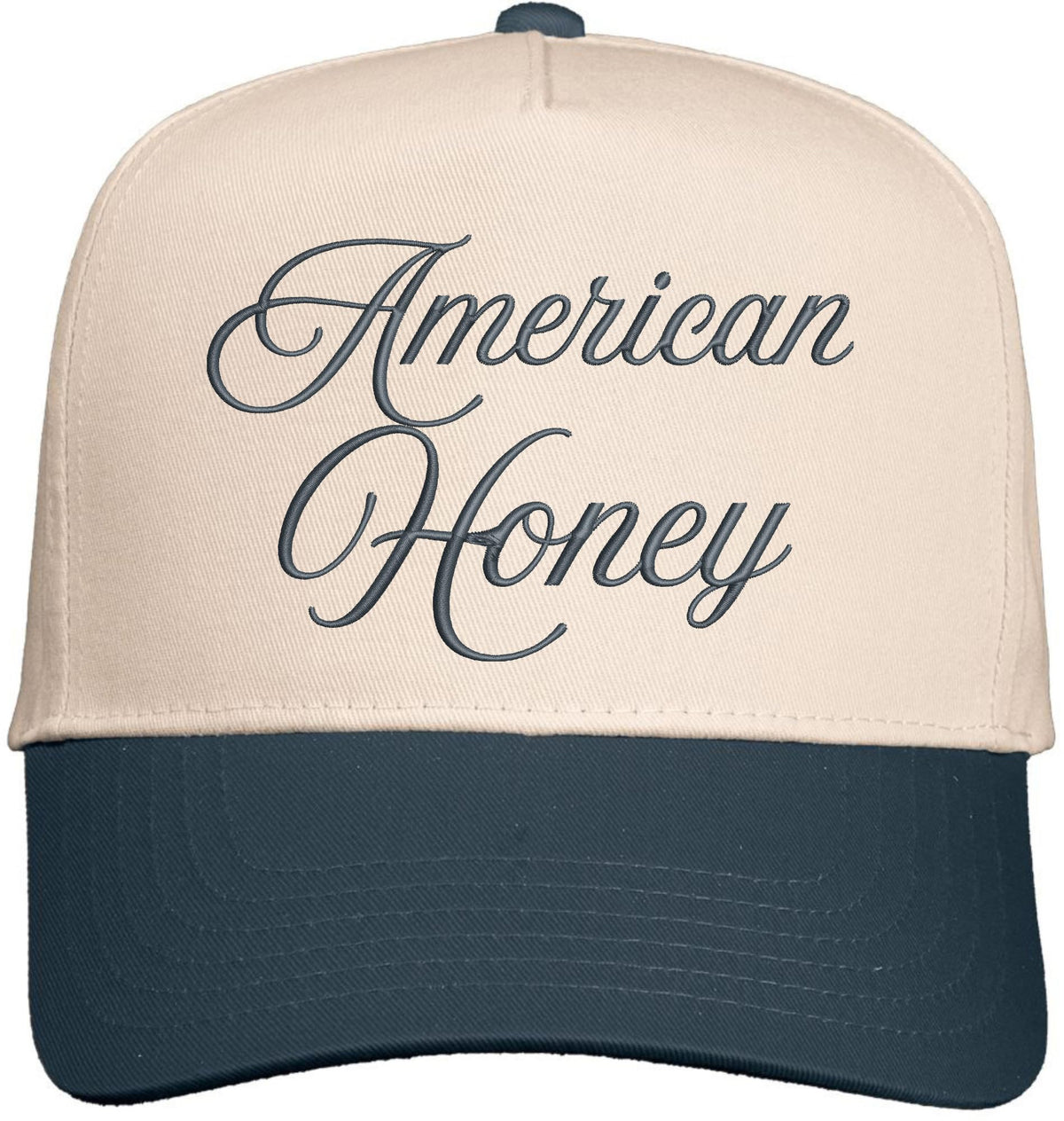 American Honey Hat - Two-Toned Embroidered Baseball Cap, Snapback Country Style for Men and Women
