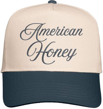 American Honey Hat - Two-Toned Embroidered Baseball Cap, Snapback Country Style for Men and Women