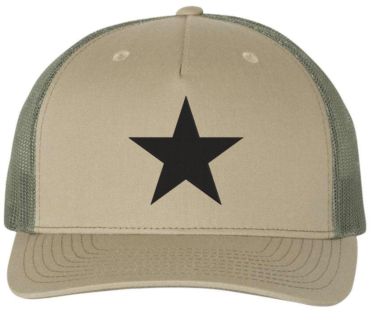 Star Embroidered Trucker Cap Patriotic Streetwear Mesh Back Baseball Hat