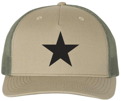 Star Embroidered Trucker Cap Patriotic Streetwear Mesh Back Baseball Hat