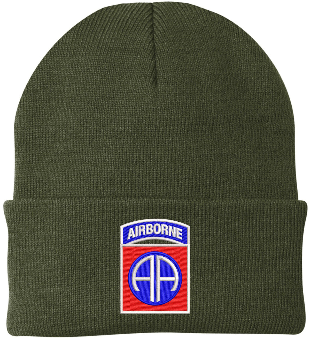 82nd Airborne Division US Army Embroidered Beanie Hat | USA Military Army 100% Acrylic Knitted Skull Cap