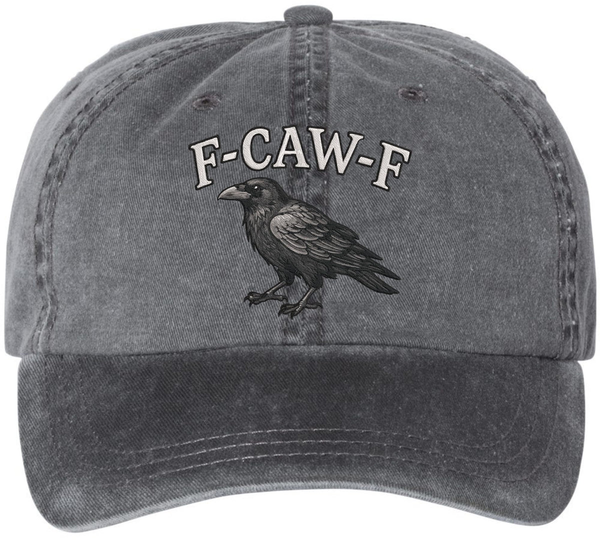 F-CAW-F Embroidered Baseball Cap Funny Crow Adjustable Dad Hat