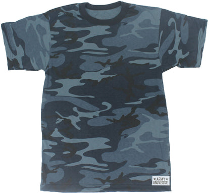 Tactical Camouflage T-Shirt Army Fashion Color Camo Military Crewneck Short Sleeve Top Tee Shirt