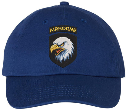 Airborne Eagle Embroidered Baseball Cap | USA Army Military Inspired Adjustable Dad Hat for Men & Women