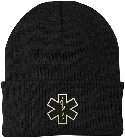 EMS EMT Emergency Medical Star of Life Embroidered Knit Winter Acrylic Unisex Watch Cap Hat