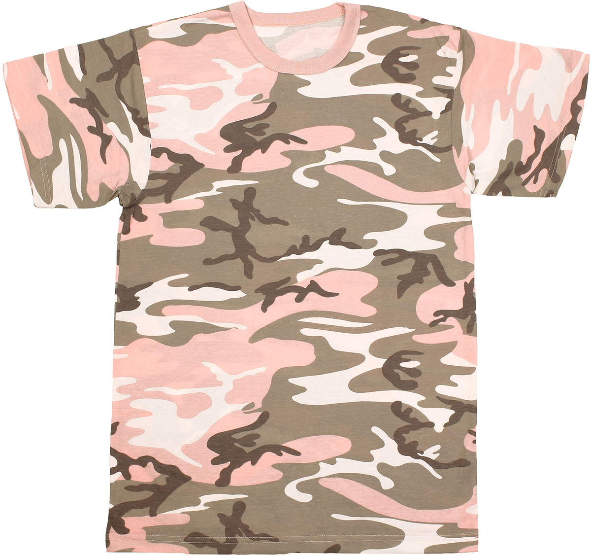 Tactical Camouflage T-Shirt Army Fashion Color Camo Military Crewneck Short Sleeve Top Tee Shirt