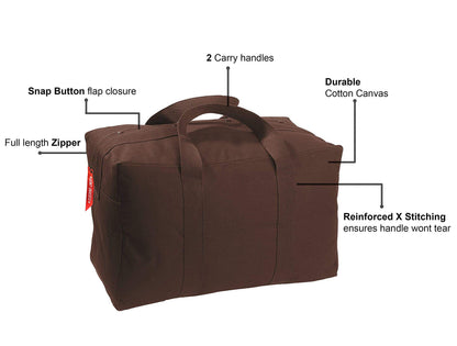 Tactical Parachute Cargo Bag Heavy Duty Canvas Carry Duffle Simple Solid Spacious Gear Bag