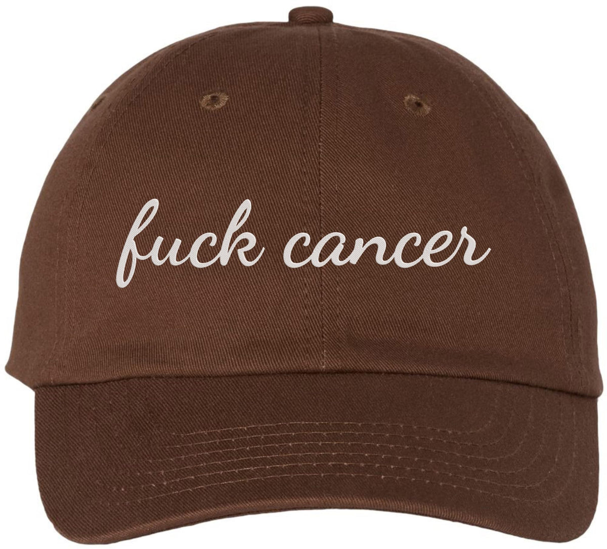 Fuck Cancer Embroidered Baseball Cap | Anti-Cancer Awareness Cotton Dad Hat Support Cancer Fighters & Survivors