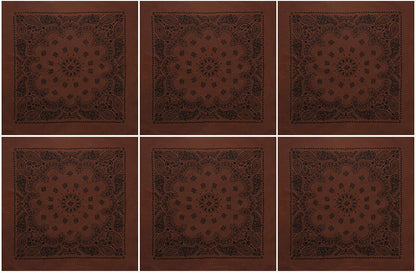 Trainmen Paisley 27" Jumbo Military Bandana Head Scarf Do-rag 100% Cotton Bandanna Face Cover 6-Pack