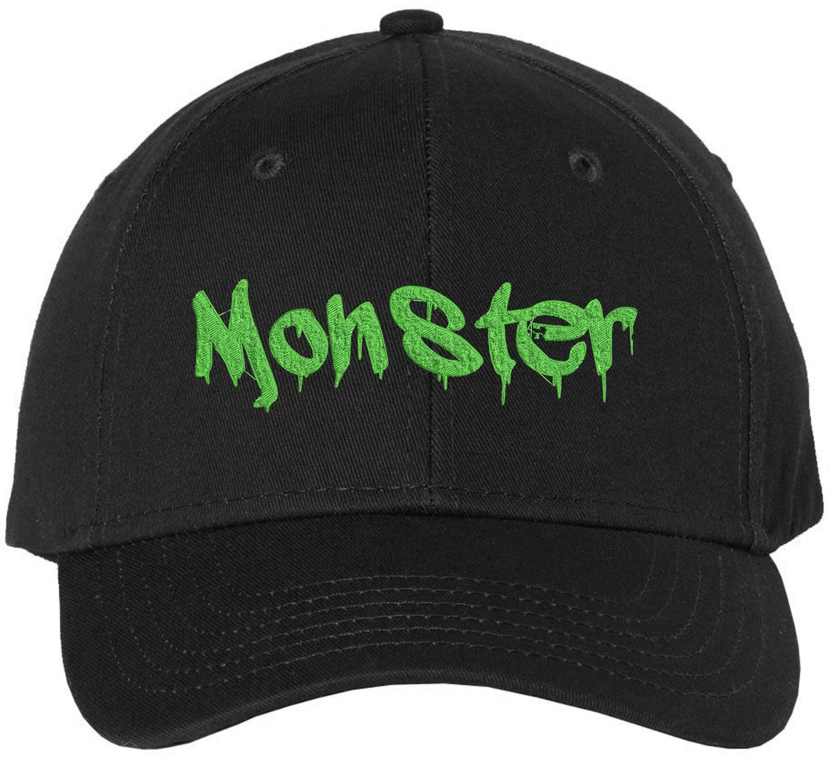 Monster Slime Embroidered Baseball Cap | Halloween 100% Cotton Adjustable Gift Hat for Men & Women