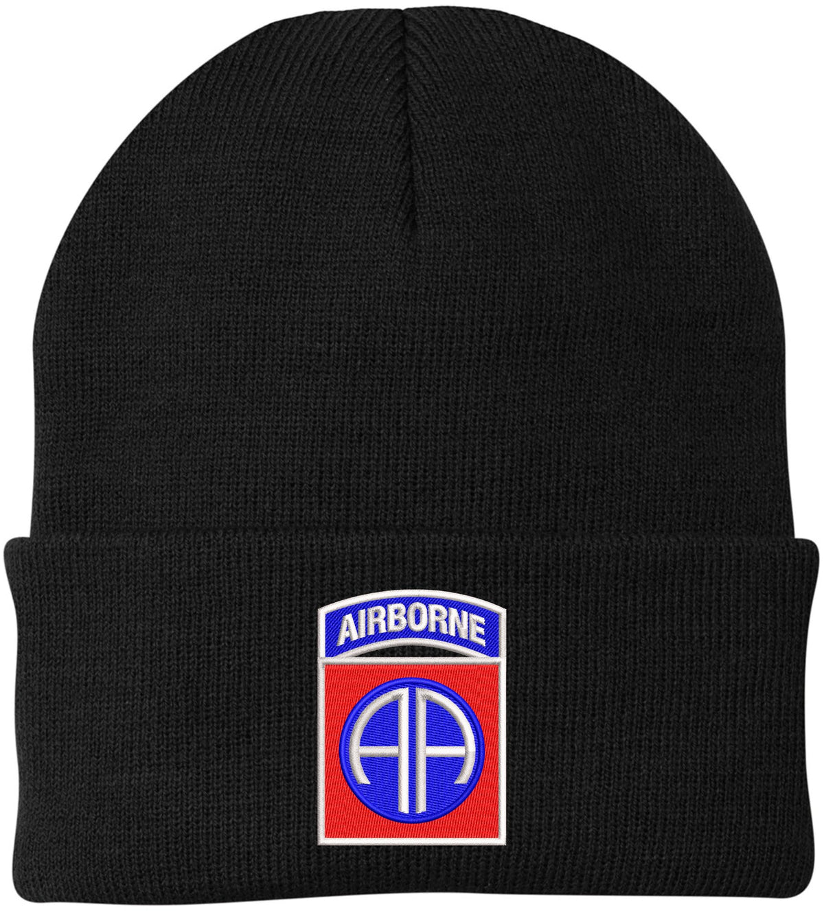 82nd Airborne Division US Army Embroidered Beanie Hat | USA Military Army 100% Acrylic Knitted Skull Cap