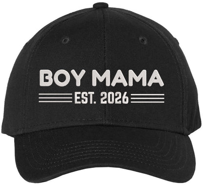 Boy Mama or Girl Mama Est 2026 Cap – Embroidered Mom Gift Hat – 100% Cotton Adjustable