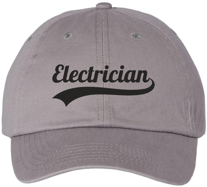 Electrician Embroidered Baseball Cap | Varisty Team Electrician Technician Dad Hat, Funny Fathers Gift