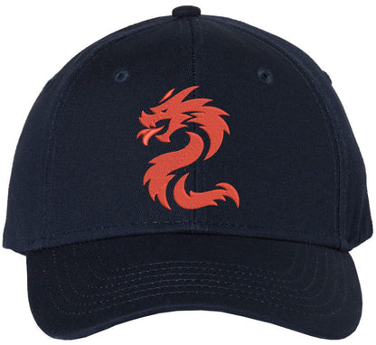 Serpent Dragon Baseball Cap Mythical Creature Hat Adjustable Oriental Snake Embroidered Headwear for Men Women