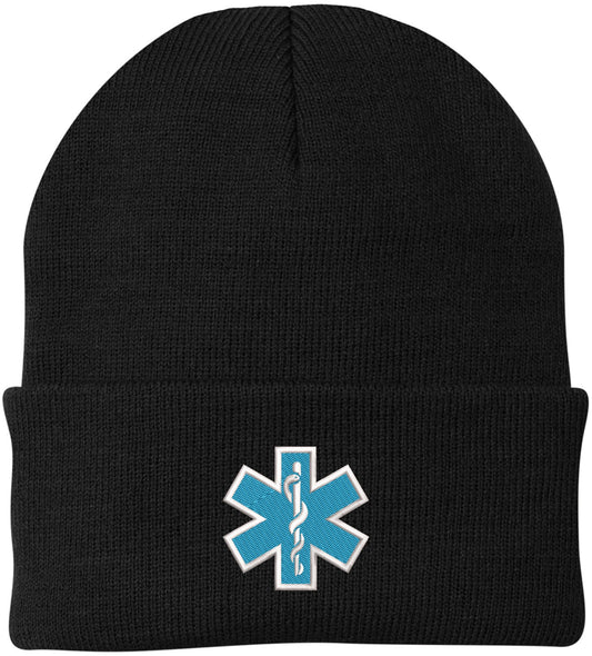 EMS EMT Emergency Medical Star of Life Embroidered Knit Winter Acrylic Unisex Watch Cap Hat