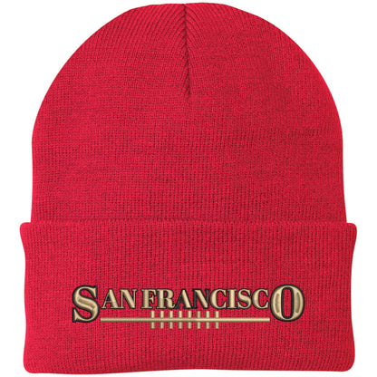 USA Football League City Embroidered Beanie National US Footballs Colors Game Day Winter Warm Watch Cap