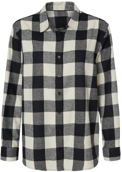 Women’s Boyfriend Oversized Flannel Shirt, Ultra Soft Modern Fit Bufflao Plaid Button Up Top
