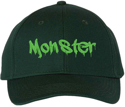 Monster Slime Embroidered Baseball Cap | Halloween 100% Cotton Adjustable Gift Hat for Men & Women