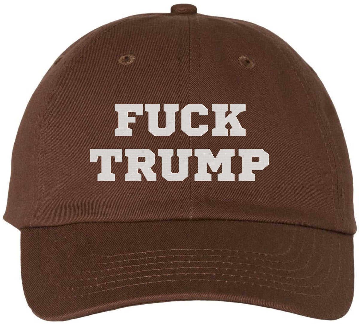 Fuck Trump Embroidered Dad Hat | Anti-Trump Adjustable Cotton Political Statement Baseball Cap