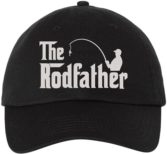 The Rodfather Embroidered Fishing Baseball Cap Funny Fisherman Dad Hat Gift