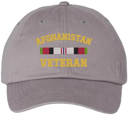 Afghanistan Veteran Embroidered Baseball Cap | USA Military Army Service Adjustable Tactical Dad Hat