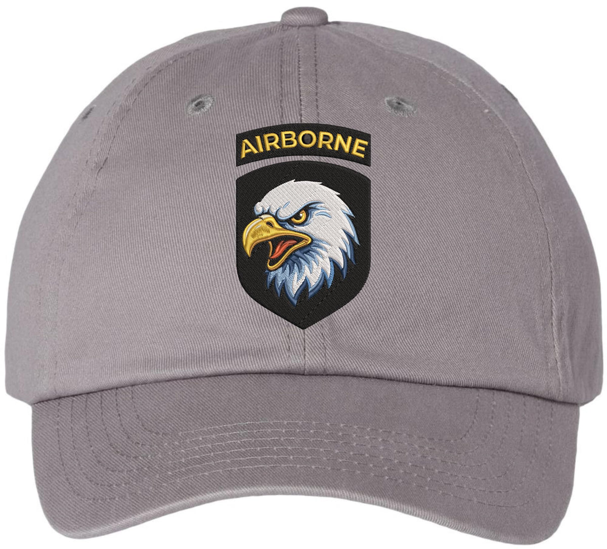 Airborne Eagle Embroidered Baseball Cap | USA Army Military Inspired Adjustable Dad Hat for Men & Women