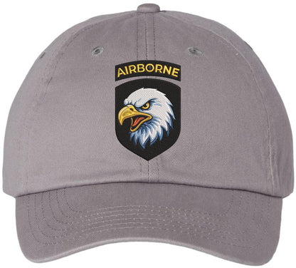 Airborne Eagle Embroidered Baseball Cap | USA Army Military Inspired Adjustable Dad Hat for Men & Women
