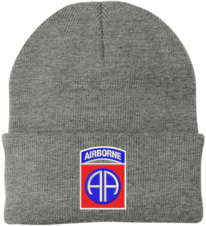 82nd Airborne Division US Army Embroidered Beanie Hat | USA Military Army 100% Acrylic Knitted Skull Cap