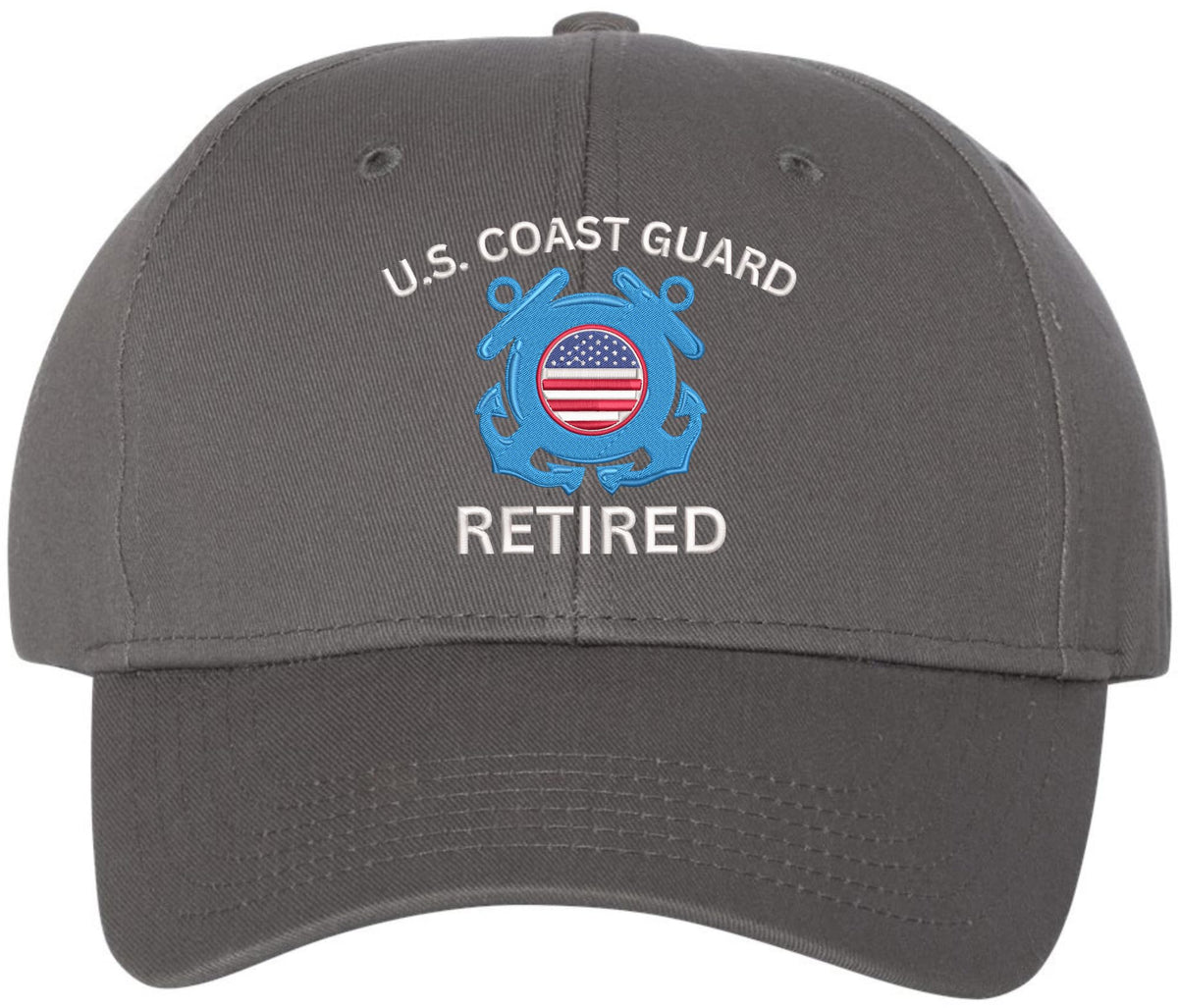 U.S. Coast Guard Retired Embroidered Baseball Cap | USA Veteran Military Nautical Service Dad Hat Unisex Gift